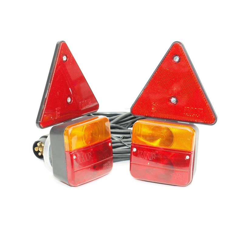 Set of magnetic rear lamps 6 5 m with triangles