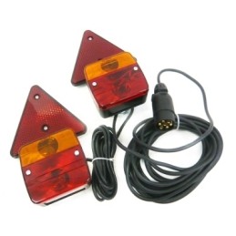 Set of magnetic rear lamps 6 5 m with triangles