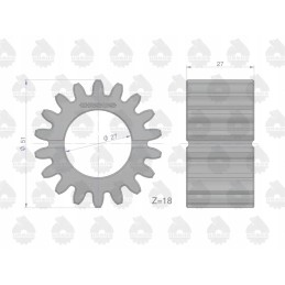 Satellite of the reducer mechanism from 18 mf3 original urs
