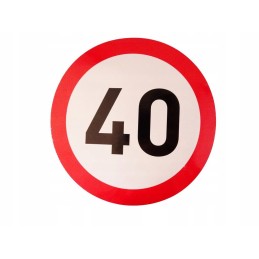 Sticker 40 km h tractor trailer prohibited