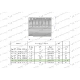 Universal sleeve for hoses dn20 1sn 2sn perfect s