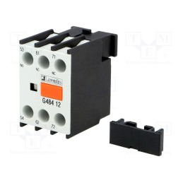 1 pcs x LOVATO ELECTRIC - 11G48412 - Auxiliary contacts, Series: BF, Leads: screw terminals, front