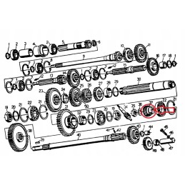 Drive wheel of the Ursus C 330 engine hour counter