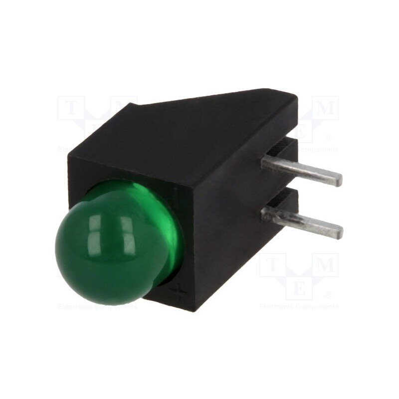 2 pcs x KINGBRIGHT ELECTRONIC - L-1503CB/1LGD - LED, in housing, green, 5mm, No.of diodes: 1, 20mA, 60°, 2.2÷2.5V