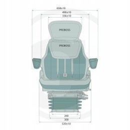 Seat with air suspension as3520 probos
