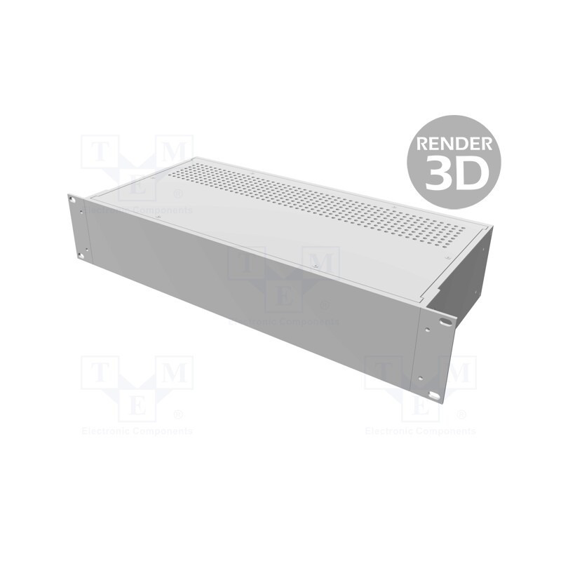 1 pcs x HAMMOND - RM2U1908VBK - Enclosure: 19' standard, 2U, Enclos.mat: aluminium, Y: 203mm