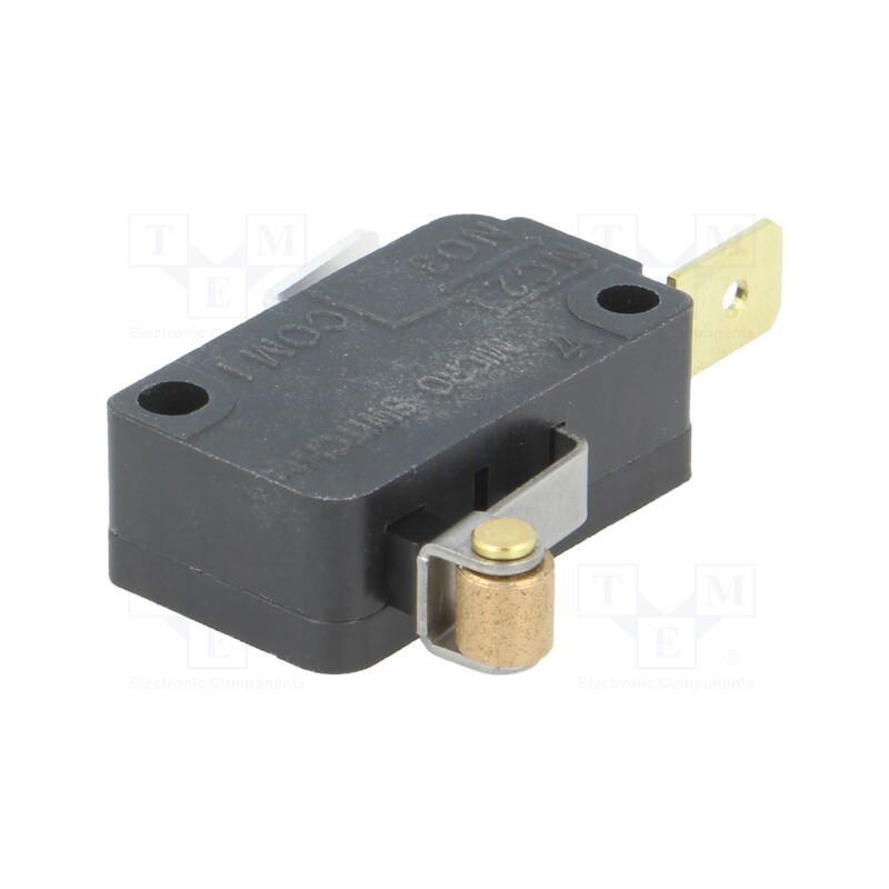 1 pcs x HONEYWELL - V7-1A38E9-201-2 - Microswitch SNAP ACTION, 5A/125VAC, with roller, SPST, ON-(OFF)
