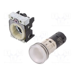 1 pcs x SIEMENS - 3SU1251-6AC24-1AA0 - Control lamp, 22mm, 3SU1.5, -25÷70°C, Illumin: LED, Ø22mm, IP67