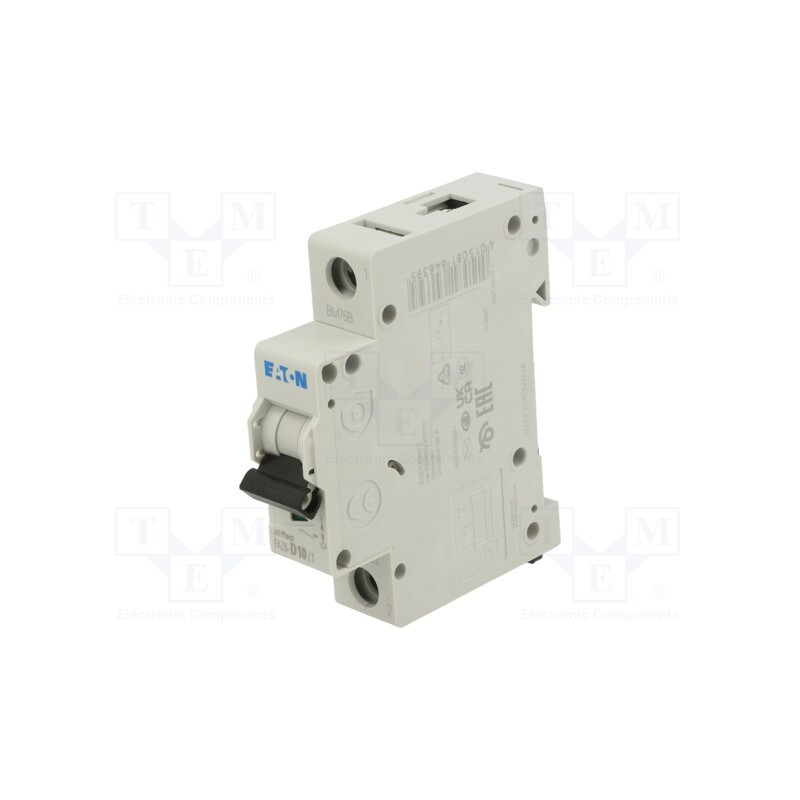 1 pcs x EATON ELECTRIC - FAZ6-D10/1 - Circuit breaker, 230/400VAC, Inom: 10A, Poles: 1, Charact: D, 6kA