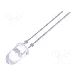 2 pcs x VISHAY - TLCR5800 - LED, 5mm, red, 7.5÷35cd, 8°, Front: convex, 2.1÷2.7V, No.of term: 2