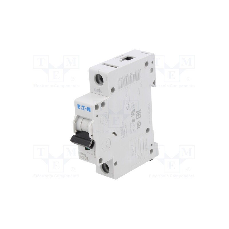 1 pcs x EATON ELECTRIC - FAZ6-C6/1 - Circuit breaker, 230/400VAC, Inom: 6A, Poles: 1, Charact: C, 6kA