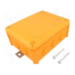 1 pcs x OBO BETTERMANN - T 160 ED 16-5 A - Enclosure: junction box, X: 150mm, Y: 190mm, Z: 77mm, orange
