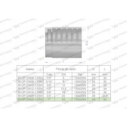 Universal sleeve for hoses dn25 1sn 2sn perfect s