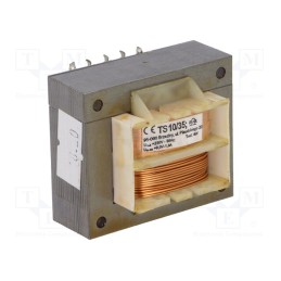 1 pcs x INDEL - TS10/35 - Transformer: mains, 10VA, 230VAC, 9V, 1A, screw type, IP00