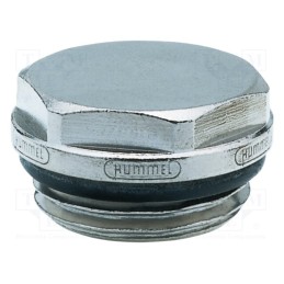 1 pcs x HUMMEL - 2 506 1200 01 - Hexagon head screw plug, with seal, Mat: nickel plated brass
