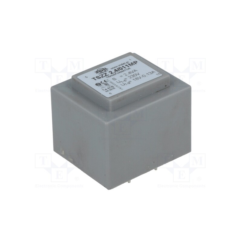 1 pcs x INDEL - TSZZ2.4/011MP - Transformer: encapsulated, 2.4VA, 230VAC, 18V, 133mA, PCB, IP00