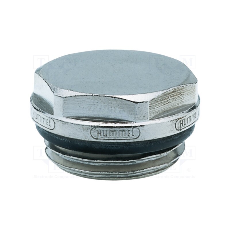 1 pcs x HUMMEL - 2 500 1000 01 - Hexagon head screw plug, with seal, Mat: nickel plated brass