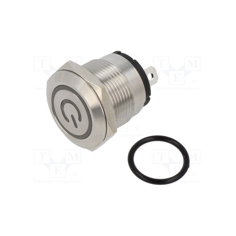 1 pcs x ONPOW - ONPOW6219F-10ET/J/B/24V/S - Switch: vandal resistant, Pos: 2, SPST-NO, 20A/220VAC, IP40, blue