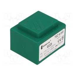 1 pcs x BREVE TUFVASSONS - TEZ6/D110/9V - Transformer: encapsulated, 6VA, 110VAC, 9V, PCB, IP00, A: 38mm