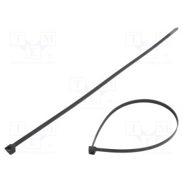 100 pcs x BM GROUP - BMN4390 - Cable tie, L: 430mm, W: 9mm, polyamide, 800N, black, Ømax: 130.5mm