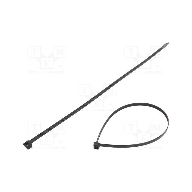 100 pcs x BM GROUP - BMN4390 - Cable tie, L: 430mm, W: 9mm, polyamide, 800N, black, Ømax: 130.5mm