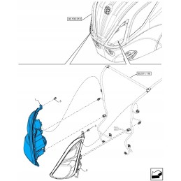 New Holland T7 front left work lamp 4802566
