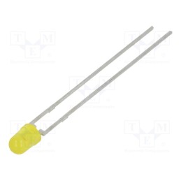 2 pcs x VISHAY - TLLY4401 - LED, 3mm, yellow, 0.63÷1.2mcd, 50°, Front: convex, 2.4÷2.9V