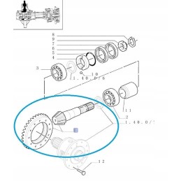 Attack roller with disc wheel New Holland TM 5146