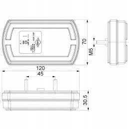 Combination front lamp 32 LED neon flasher 2789
