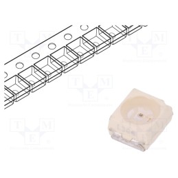 2 pcs x VISHAY - VLMO30L1M2-GS18 - LED, SMD, 3528,PLCC2, orange, 11.2÷28mcd, 3.5x2.8x1.75mm, 60°, 2mA