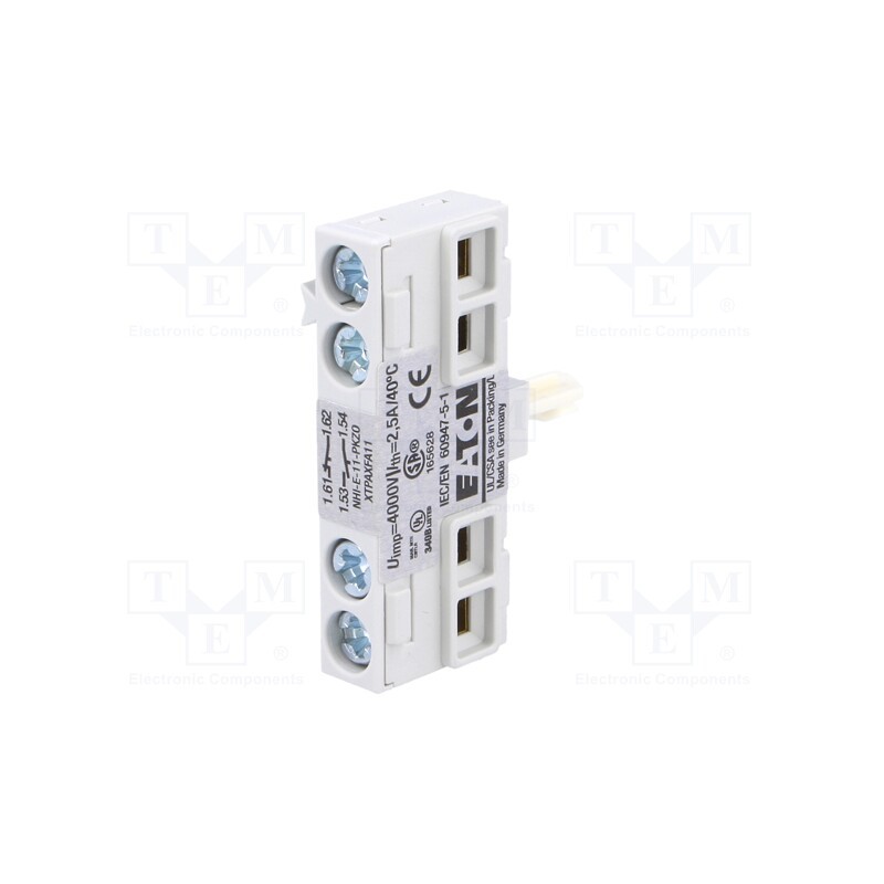 1 pcs x EATON ELECTRIC - NHI-E-11-PKZ0 - Auxiliary contacts, NC + NO, front, Leads: screw terminals, PKZ