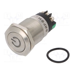 1 pcs x ONPOW - LAS1GQF-11DT/L/G/12V/S - Switch: vandal resistant, Pos: 2, SPDT, 3A/220VAC, 5A/24VDC, IP65