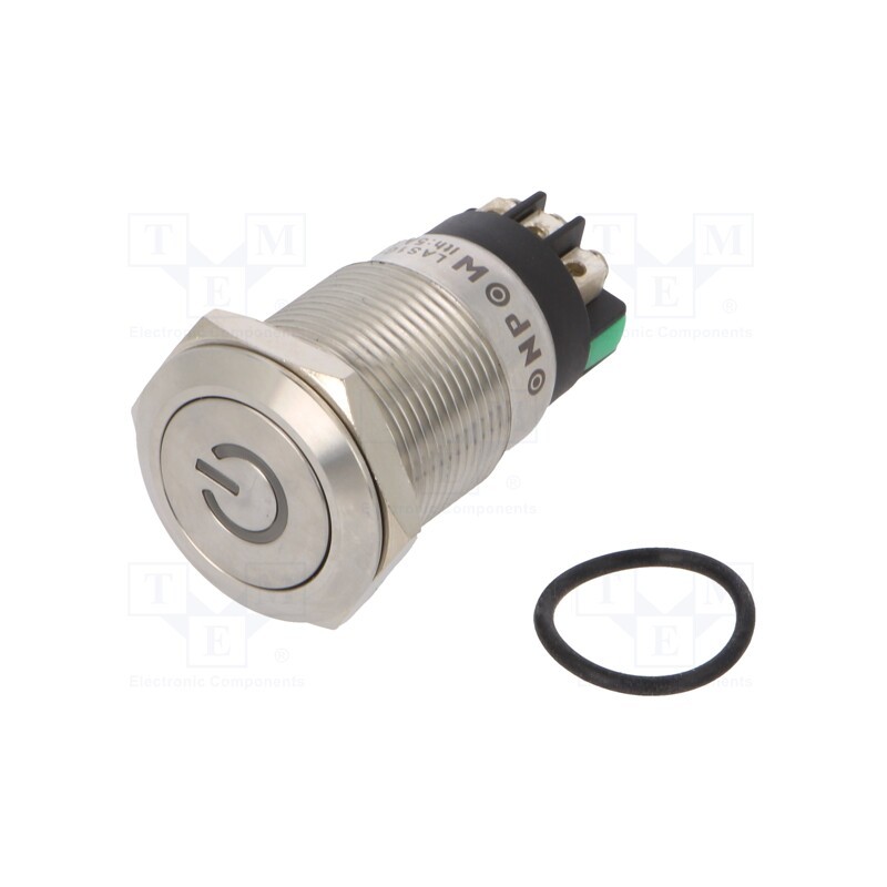 1 pcs x ONPOW - LAS1GQF-11DT/L/G/12V/S - Switch: vandal resistant, Pos: 2, SPDT, 3A/220VAC, 5A/24VDC, IP65