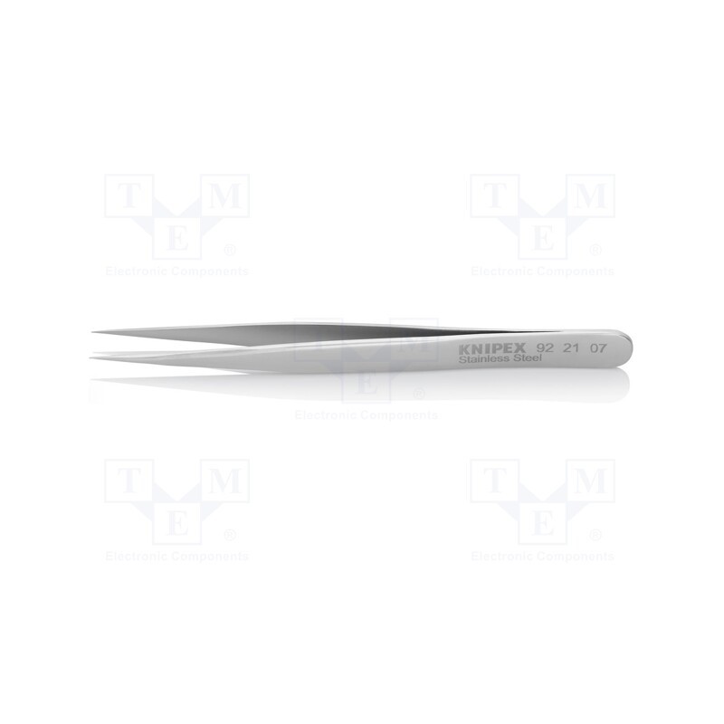 1 pcs x KNIPEX - 92 21 07 - Tweezers, 110mm, Blade tip shape: sharp, universal