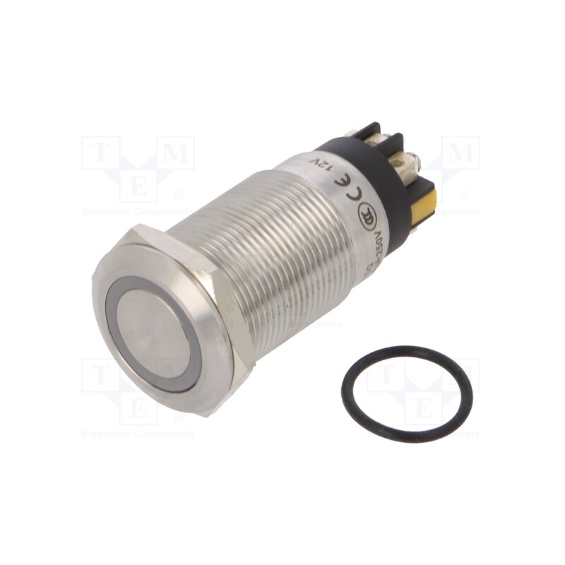 1 pcs x ONPOW - LAS1GQF-11ZD/L/Y/12V/S - Switch: vandal resistant, Pos: 2, SPDT, 3A/220VAC, 5A/24VDC, IP65