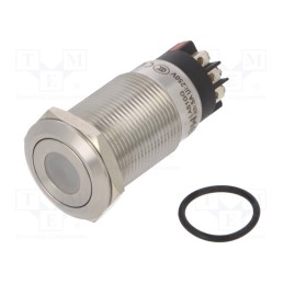 1 pcs x ONPOW - LAS1GQF-11ZD/L/R/12V/S - Switch: vandal resistant, Pos: 2, SPDT, 3A/220VAC, 5A/24VDC, IP65