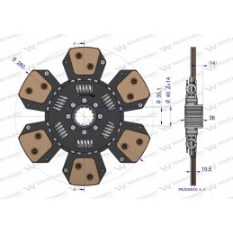 Fiat Landini Warynski ceramic clutch disc