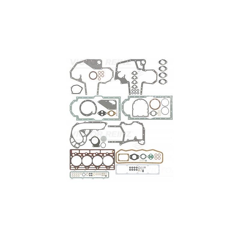 Complete engine gasket set 01 25800 01
