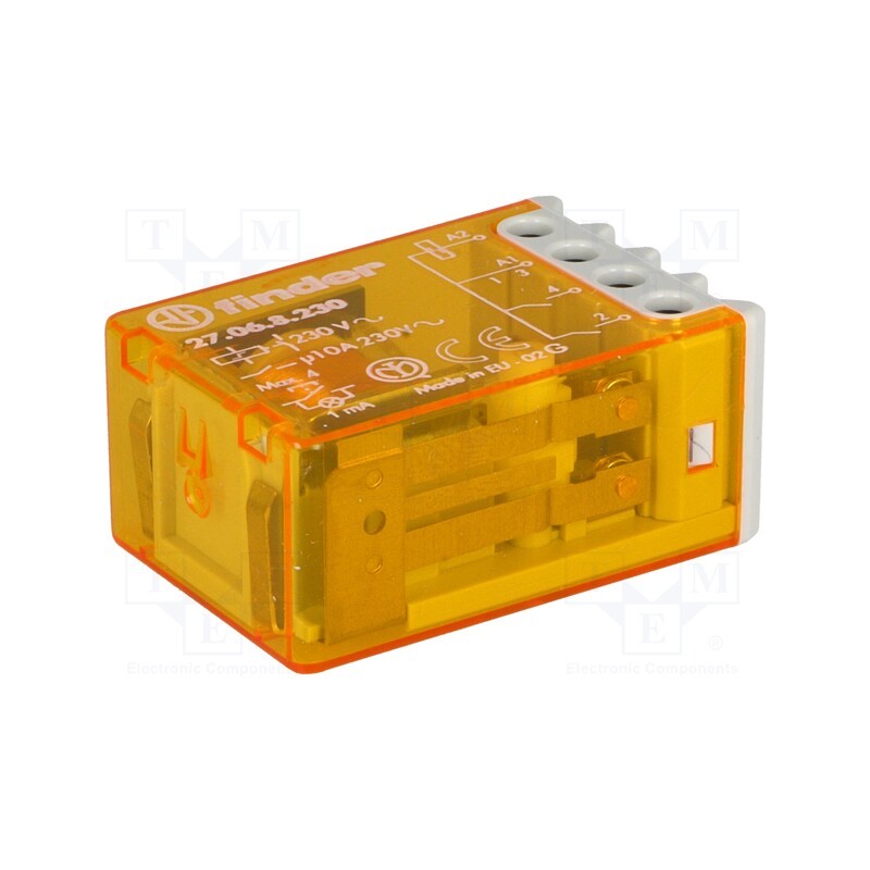 1 pcs x FINDER - 27.06.8.230.0000 - Relay: installation, bistable,impulse, NO x2, Ucoil: 230VAC, 10A