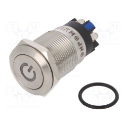 1 pcs x ONPOW - LAS1GQF-11DT/L/B/12V/S - Switch: vandal resistant, Pos: 2, SPDT, 3A/220VAC, 5A/24VDC, IP65