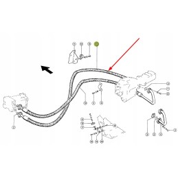 075980 0 hydraulic hose of the travel drive