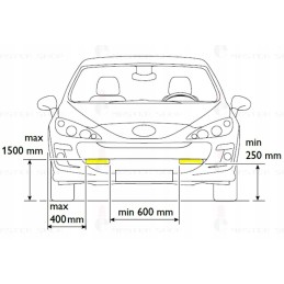 Universal LED lights for daytime running with DRL strip