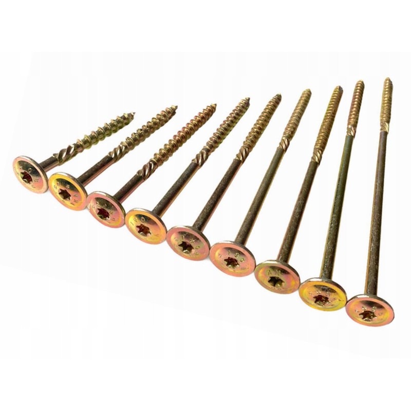 Carpentry screws with plate head 8x220 for wood