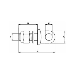 Stabilizer end eye bolt m20x2 5 q20