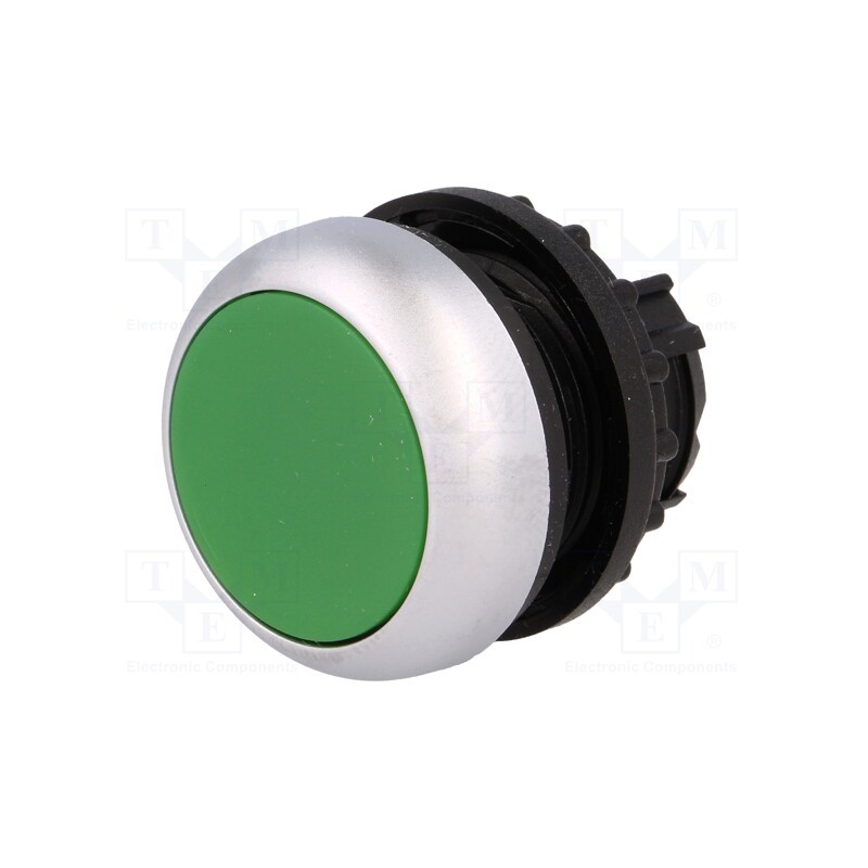1 pcs x EATON ELECTRIC - M22-DR-G - Switch: push-button, 22mm, Stabl.pos: 2, green, none, IP67, flat