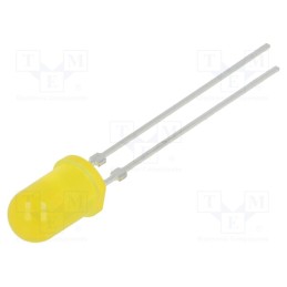 2 pcs x VISHAY - TLHY5400 - LED, 5mm, yellow, 1.6÷10mcd, 60°, Front: convex, 2.4÷3V
