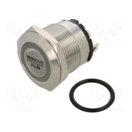 1 pcs x ONPOW - ONPOW6219F-10ZE/J/G/24V/S - Switch: vandal resistant, Pos: 2, SPST-NO, 20A/220VAC, IP40, OFF-ON