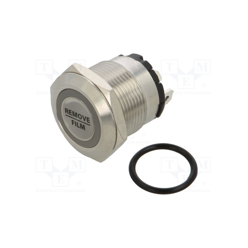 1 pcs x ONPOW - ONPOW6219F-10ZE/J/G/24V/S - Switch: vandal resistant, Pos: 2, SPST-NO, 20A/220VAC, IP40, OFF-ON