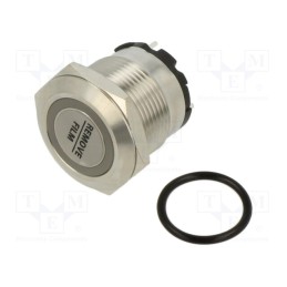 1 pcs x ONPOW - ONPOW6219F-10ZE/J/R/12V/S - Switch: vandal resistant, Pos: 2, SPST-NO, 20A/220VAC, IP40, OFF-ON