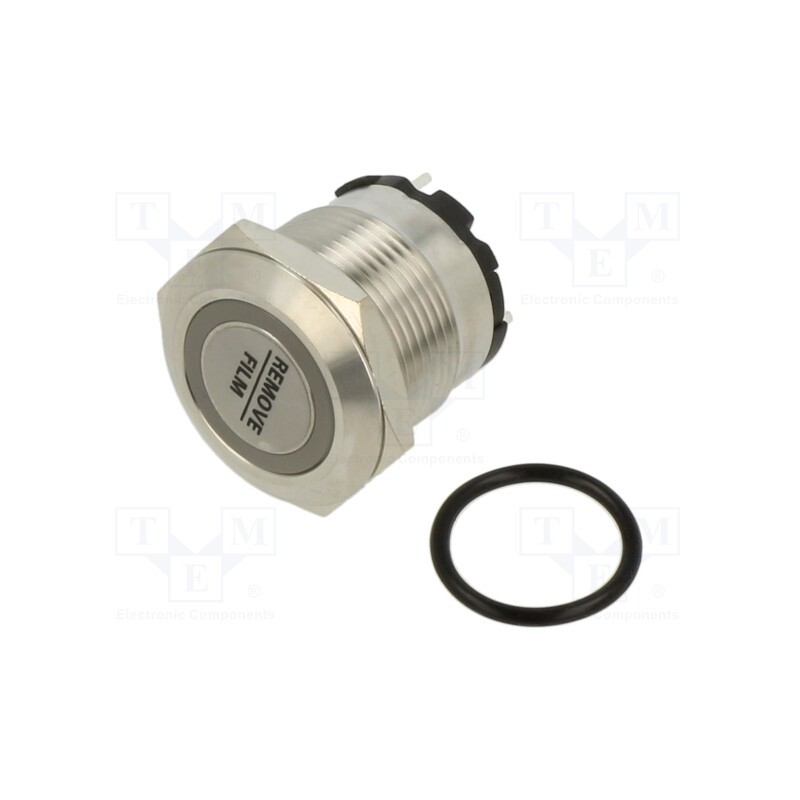 1 pcs x ONPOW - ONPOW6219F-10ZE/J/R/12V/S - Switch: vandal resistant, Pos: 2, SPST-NO, 20A/220VAC, IP40, OFF-ON